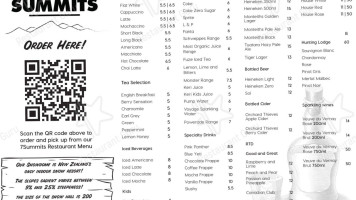 7 Summits Restaurant Bar menu