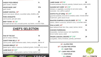 Off The Track And Licenced Cafe menu