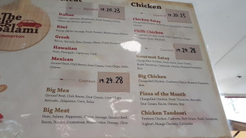 The Big Salami menu