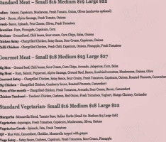 The Big Salami menu