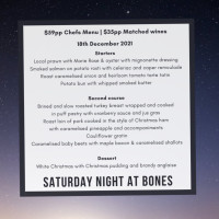 Bare Bones Society menu