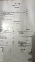 Bana's Coffee menu