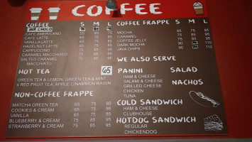 Coffee And Tea Connection menu