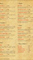 Punta Vista Cafe menu