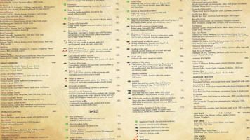 Vanilla Sky Gastro Pub Cape Sienna Phuket, Thailand menu