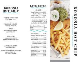 Boronia Hot Chip menu