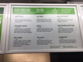 Crafted Greens menu