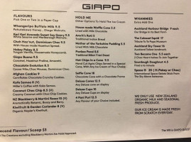 Giapo menu
