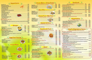 House Of Pang menu