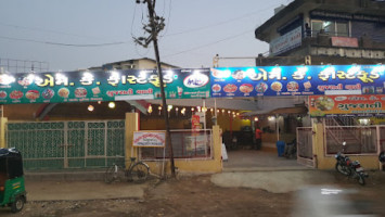 M K Fast Food Gujarati Thali outside