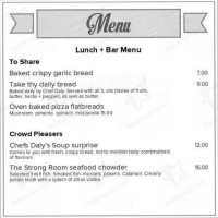 The Strong Room menu