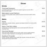 Essence Cafe Bar (restaurant) menu