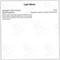Speight's Ale House menu