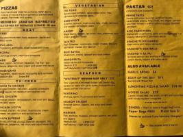 Fat Pipi Pizza menu
