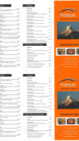 Fishtail Restaurant Bar menu