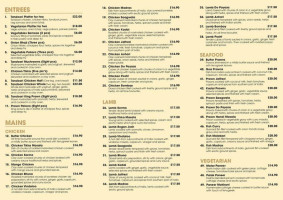 Satkaar Indian Takeaway menu
