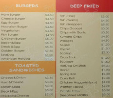 Golden Hut Takeaway menu