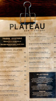 Plateau Eatery menu