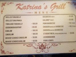 Katrina's Grill menu