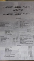 Cafe 1925 menu