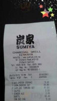 Sumiya Charcoal Grill Izakaya menu