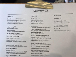 Giapo menu