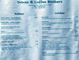 Coffee Brothers menu