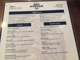 King Street Oyster menu