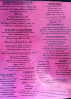 Samantha's Sunny Corner menu