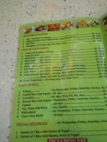 Lakshmi Coffee House menu