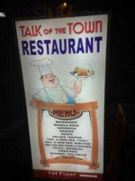 Talk Of The Town menu