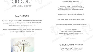 Arbour menu