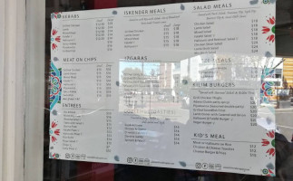 Kilim Cafe Napier menu