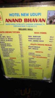New Udupi Anand Bhavan menu