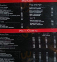 The Darjeeling menu