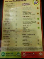 Kebab Xpress menu