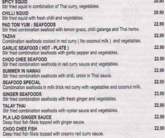 Thai'd Up menu