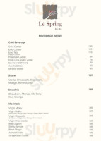 Le Spring menu