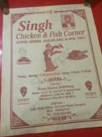 Singh Chicken Corner menu