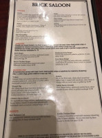 The Brick Saloon menu