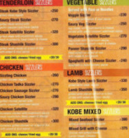 Kobe Sizzlers menu