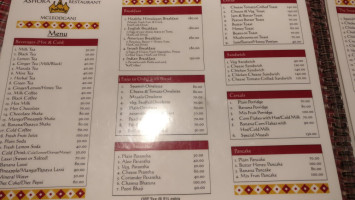 Ashoka Restaurant menu