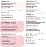 Muhammadi Kitchen menu