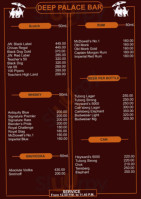 Sheesha Moroccan Lounge menu