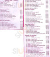 Baba's Paratha Express menu
