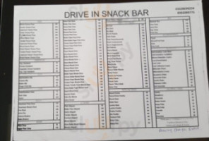 Drive In Snack menu