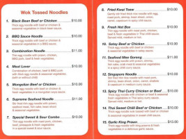 Bayswater Noodle Bar menu