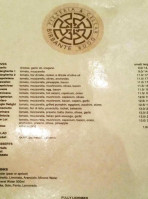 Birbante Pizzeria and Cellar Door menu