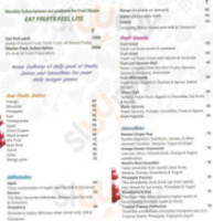 Fruitizm menu