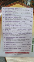 Nababi Bangladeshi menu